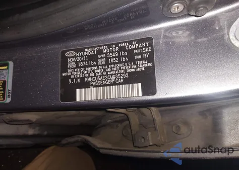 2012 Hyundai Accent Se z USA, uszkodzony, nr VIN KMHCU5AE3CU035293